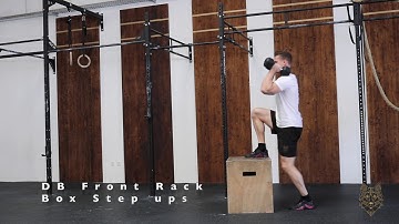 Dumbbell Front Rack Box Step ups