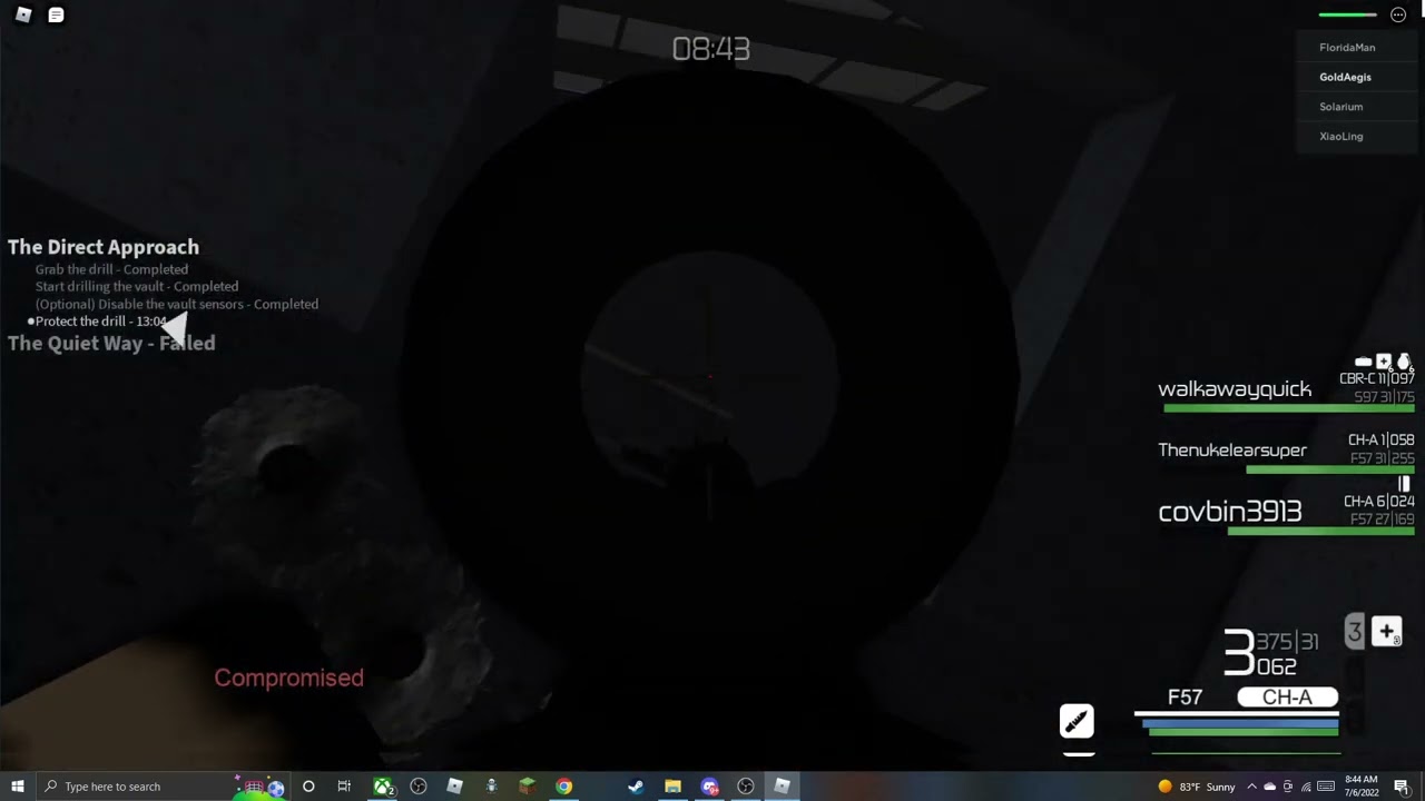 Killhouse nightmare elite but 2 people grenade themselves.