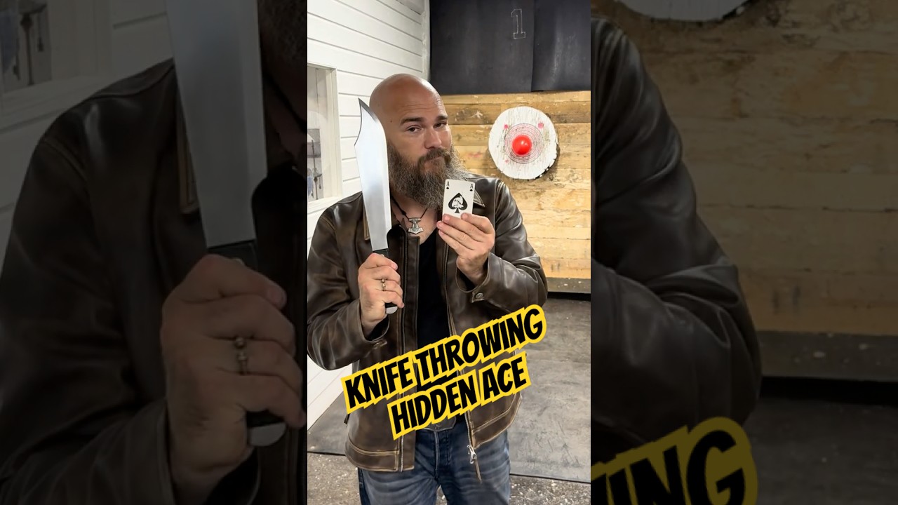 World Champion Tosses a Huge Knife