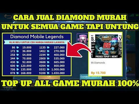 Cara Jualan Diamond Mobile Legends Free Fire Dan Semua Game Murah Tapi Untung Banyak Youtube