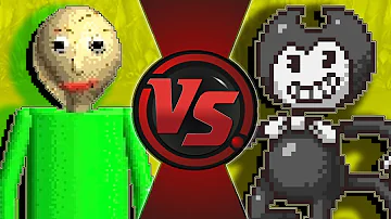 BALDI vs BENDY! (Bendy and The Ink Machine vs Baldi's Basics Animation) CARTOON FIGHT CLUB BONUS