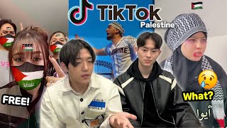 🇵🇸 Koreans guys react to Palestine tiktok! *Emotional