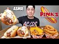 ASMR Pink's Hot Dog + Chilli Cheese Dogs + Chilli Cheese Fries + Onion Rings | Real Eating Sounds