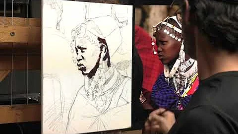 BoldBrush Studio: Maasai Girl Painting Demo with S...