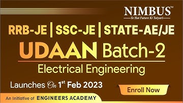 New Batch Announcement for RRB-JE/SSC-JE & STATE-AE/JE | Electrical Engineering | Online Live Course