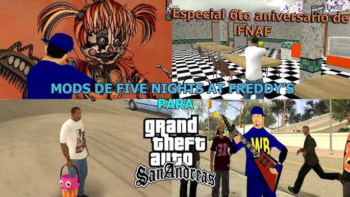 GTA San Andreas Five Nights at Freddy's 1 Skin Pack Mod