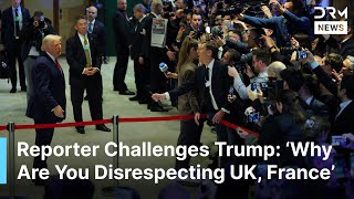 Download Lagu Reporter Confronts Trump Publicly in Davos: 'Why Are You Disrespecting UK \u0026 France | AC1G MP3