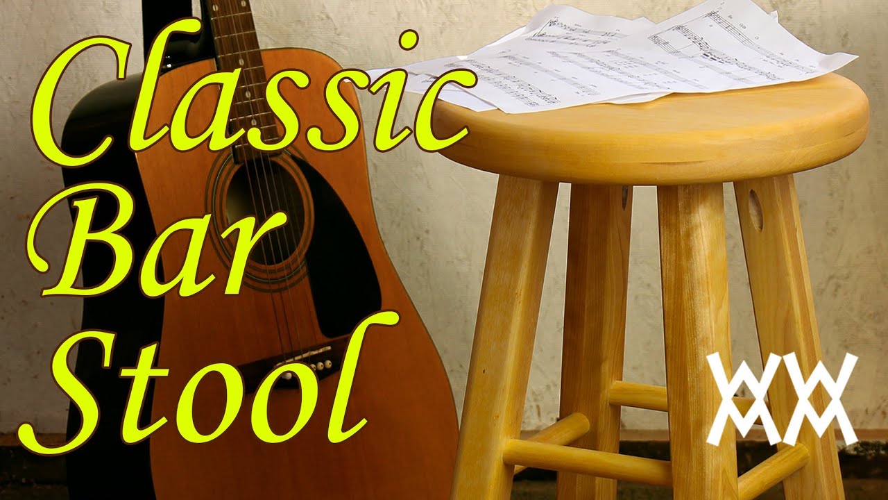 Make a classic wooden bar stool. It's a great guitar stool 