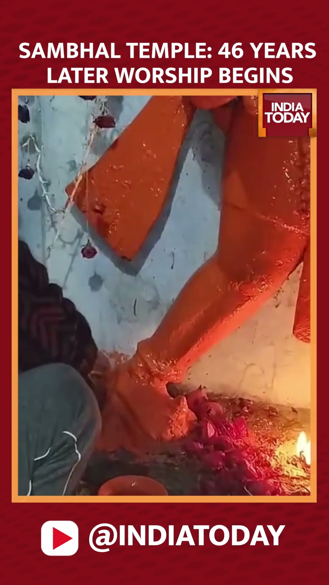 Worship Begins At Sambhal's Shiv-Hanuman Temple After 46 Years #shorts #sambhal #uttarpradesh