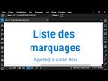 Bluebeam revu liste des marquages