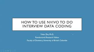 How to use Nvivo to do interview data coding in an easiest way
