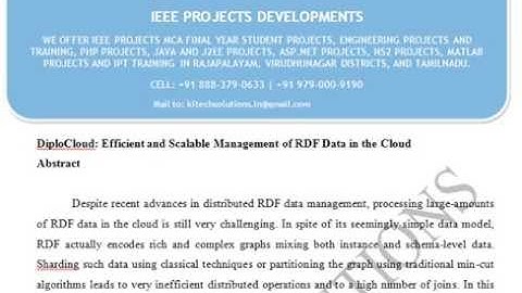 DiploCloud Efficient and Scalable Management of RDF Data in the Cloud