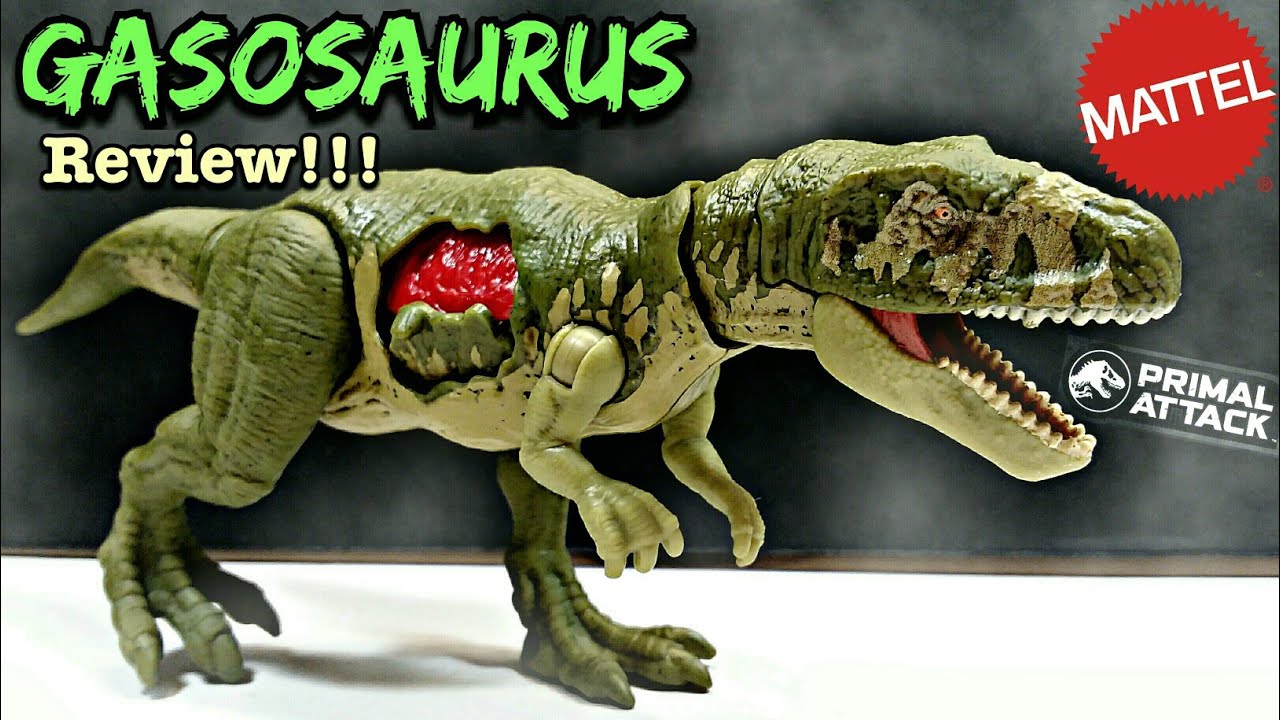 邦楽 JURASSIC GATTSUKIMASSE Destroy Mattel Jurassic World Primal Attack Battle Damage Gasosaurus