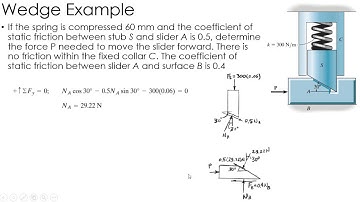 Statics Example: Friction Applications
