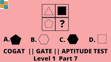 PRACTICE TEST LEVEL 1 PART 7 || COGAT || GATE || JOB APTITUDE TEST