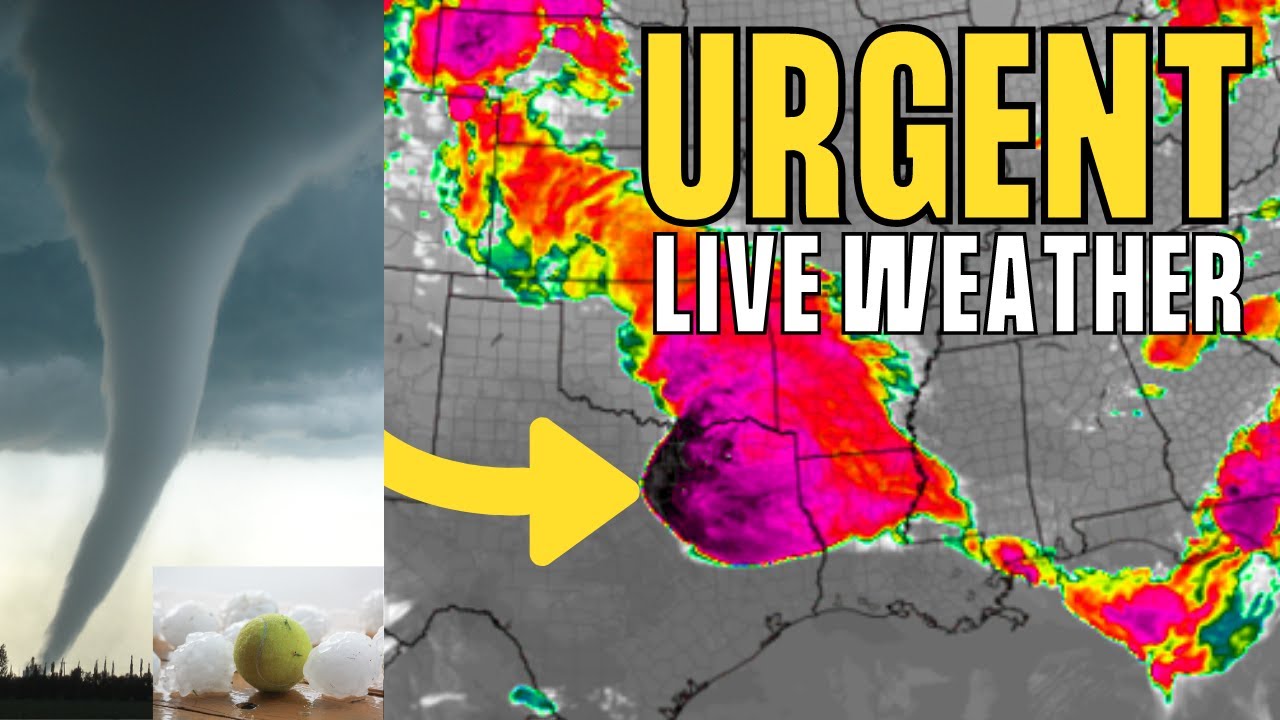 Giant Hail, Intense Winds & Tornadoes - LIVE Weather Coverage - YouTube