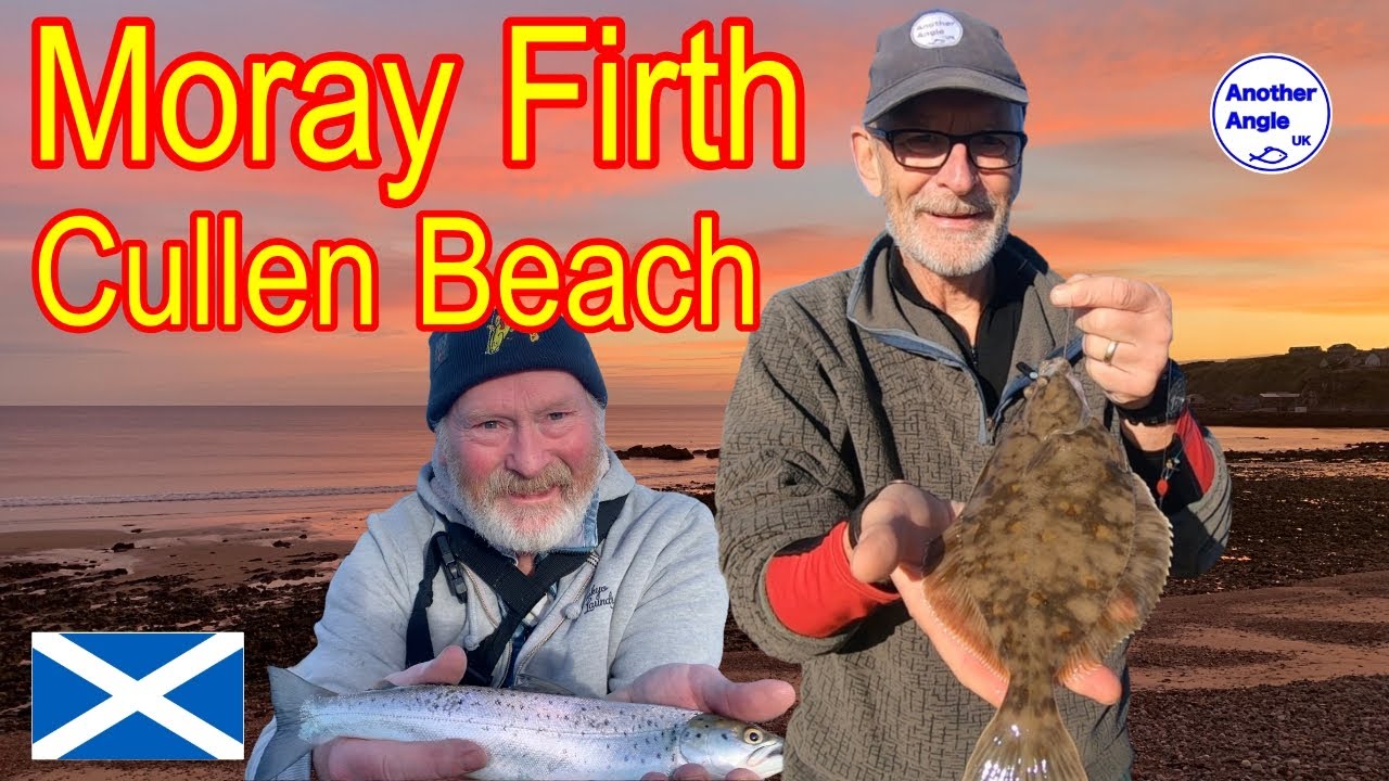 Moray Firth Fishing : Cullen Beach : North East Scotland : Sea Trout and Flounders : North Sea.