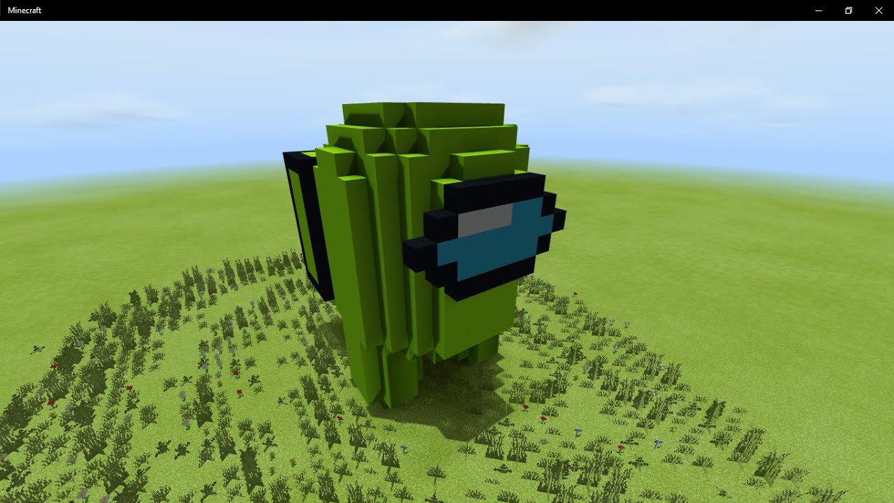How to make a among us crewmate / imposter in minecraft  tutorial 