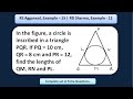 Circles class 10. A circle is inscribed in a triangle PQR with PQ=10 cm. Class 10 maths chapter 10.