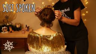 Christmas Wishes Soft spoken ASMR - back tracing, tinsel play and hair brushing screenshot 2