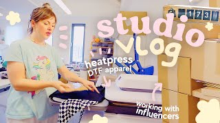 STUDIO VLOG ✿ Things don't go to plan...Printing Apparel, Packing Orders, Working with Influencers