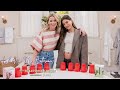 Elizabeth Banks tries the viral butter board trend &amp; plays flip cup | WHO&#39;S IN MY BATHROOM?