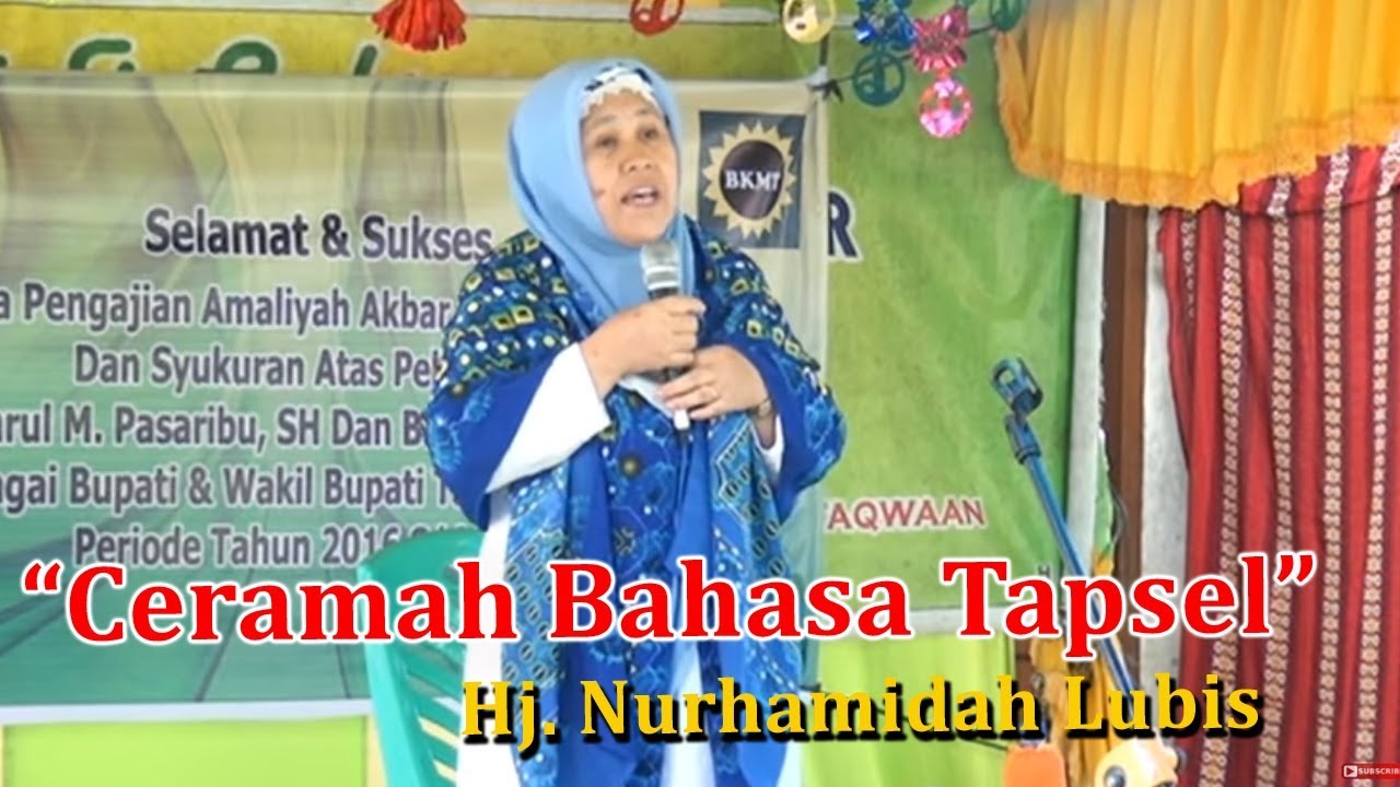 Ceramah Bahasa Tapsel Ustadzah Hamidah Youtube