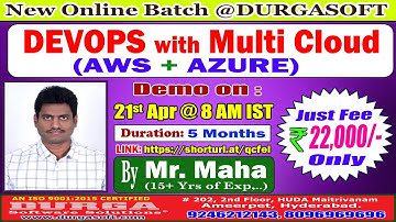 DEVOPS with Multi Cloud Online Training @ DURGASOFT