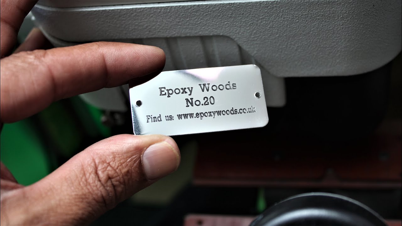 Custom Engraving Silver Plate Black Font and Holes YouTube