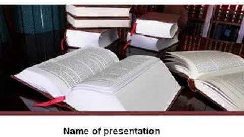 Open Books PowerPoint Template by PoweredTemplate.com