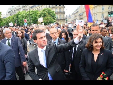 საფრანგეთი პრემიერი, პარიზის მერი День Геноцида Армян 24.04.2015 Премьер-министр Франции, Мэр Парижа