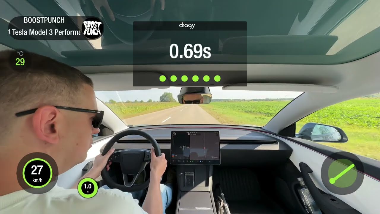 TESLA MODEL 3 PERFORMANCE EV 4WD STOCK. 0-200 ACCELERATION 