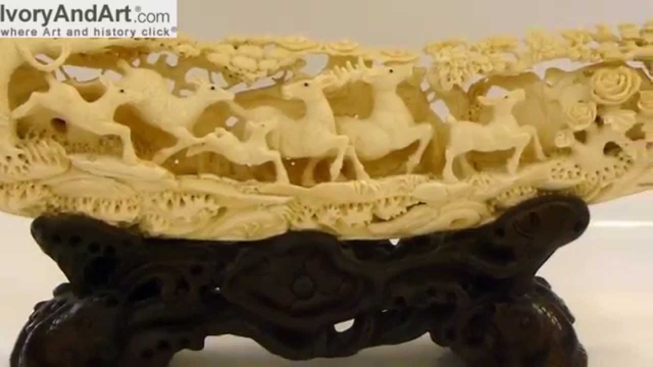 Carved Legal Mammoth Ivory of Deer in the Wild YouTube