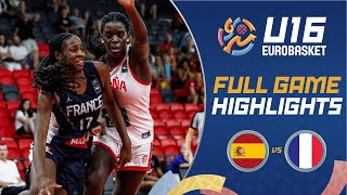 Semi-Finals Spain Vs France Highlights Fiba U16 Womens Eurobasket 2024