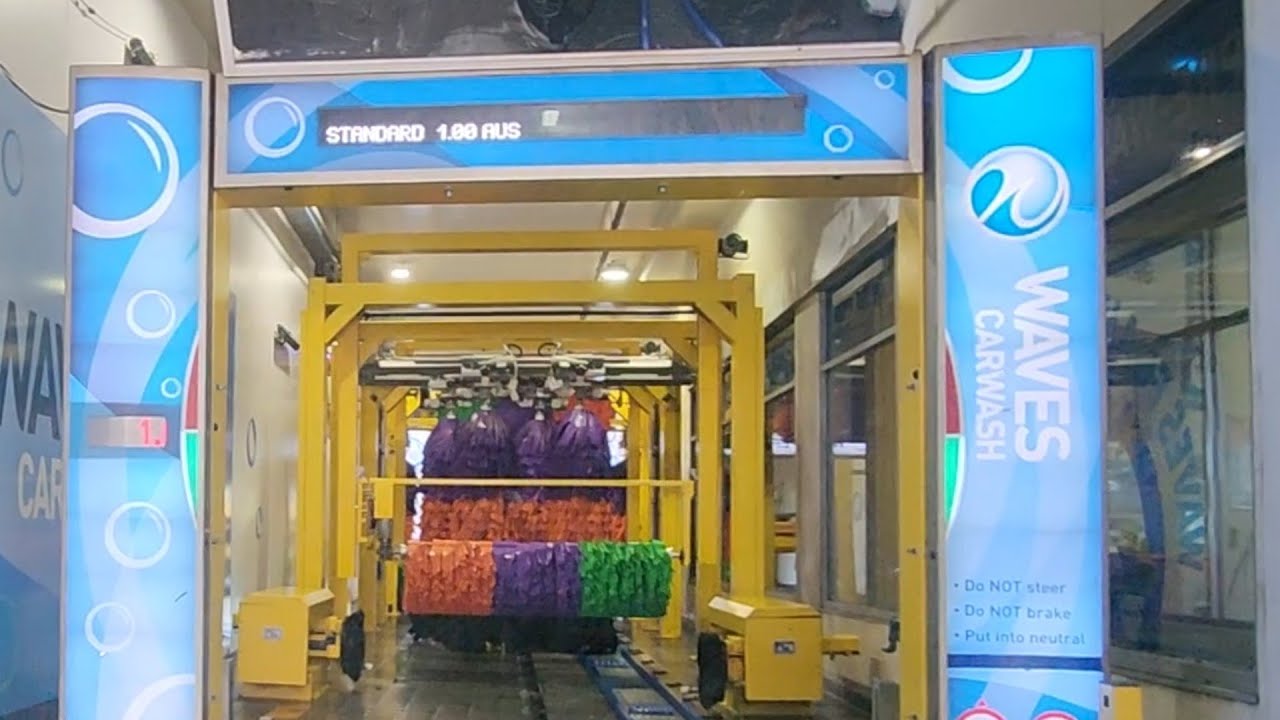 WashTec SoftLine 2 Tunnel at Waves car wash in Gungahlin, ACT (2024