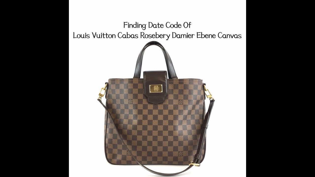 Canvas Cabas Rosebery Bag in Damier Ebene