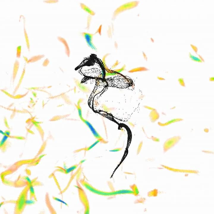 Spreading of a droplet of passive particles in three-dimensional turbulence