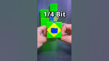 Brazilian Flag on Rubik’s Cube! 🤯 64bits to 1bit