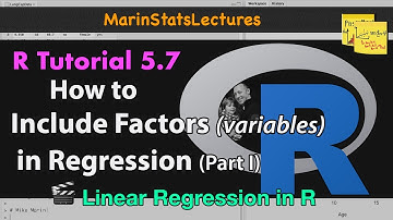 Including Variables/ Factors in Regression with R, Part I | R Tutorial 5.7 | MarinStatsLectures