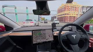 Tesla FSD Uber City to Concord with Two Men from Zappi