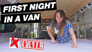 First Night Sleeping in a VAN | Why we FAILED