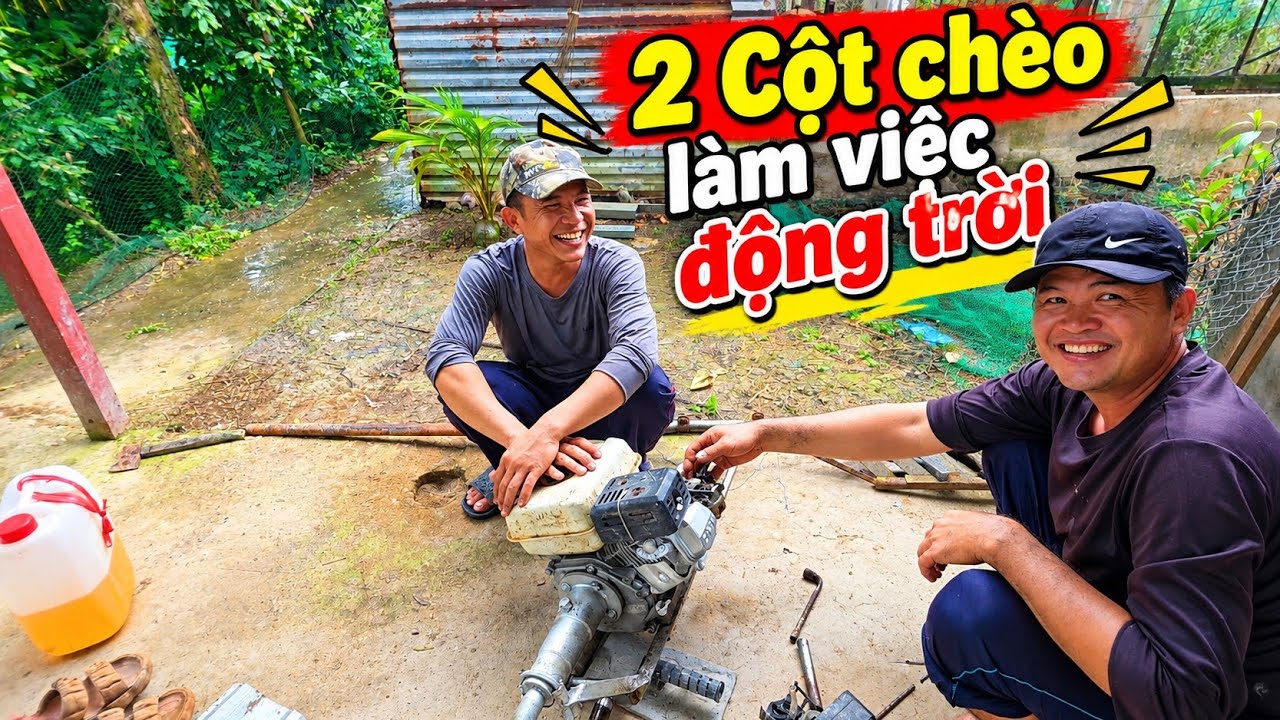 Hai Cột Chào Làm Một Việc Từ Dưới Sông Lên Tới Trên Nhà Mới Thành Công | TTVlog