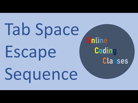 Tab Space Escape Sequence in c