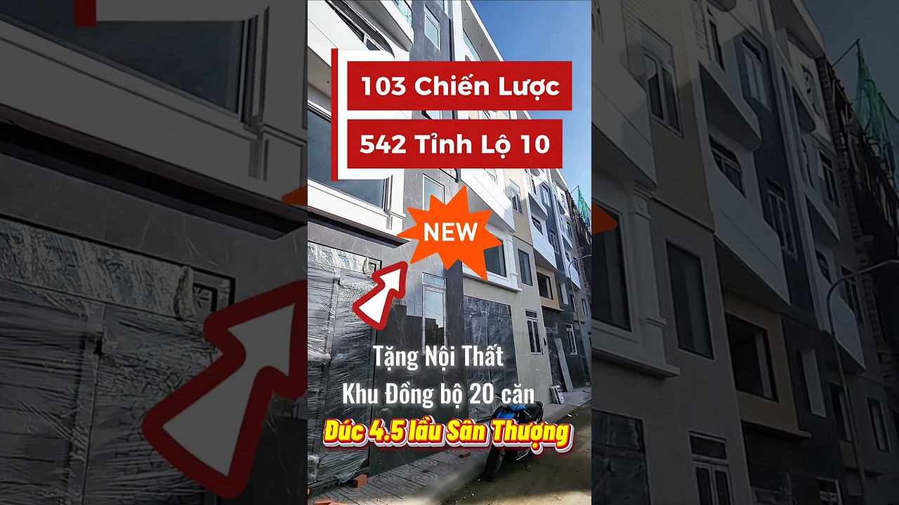 Bán Nhà Hẻm 103 Chiến Lược Thông 542 Tỉnh Lộ 10 Bình Trị Đông Bình Tân | 5 lầu (có nội thất) Tên Lửa