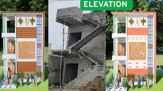 Building Transformation: Stunning Before & After Elevation and Color Ideas!