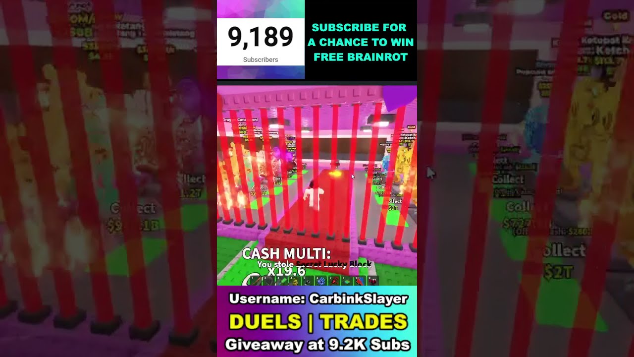 🔴 STEAL A BRAINROT GIVEAWAY & DUELS LIVE | SAB TRADING LIVE | NEW TRADING MACHINE! (Shorts Stream)