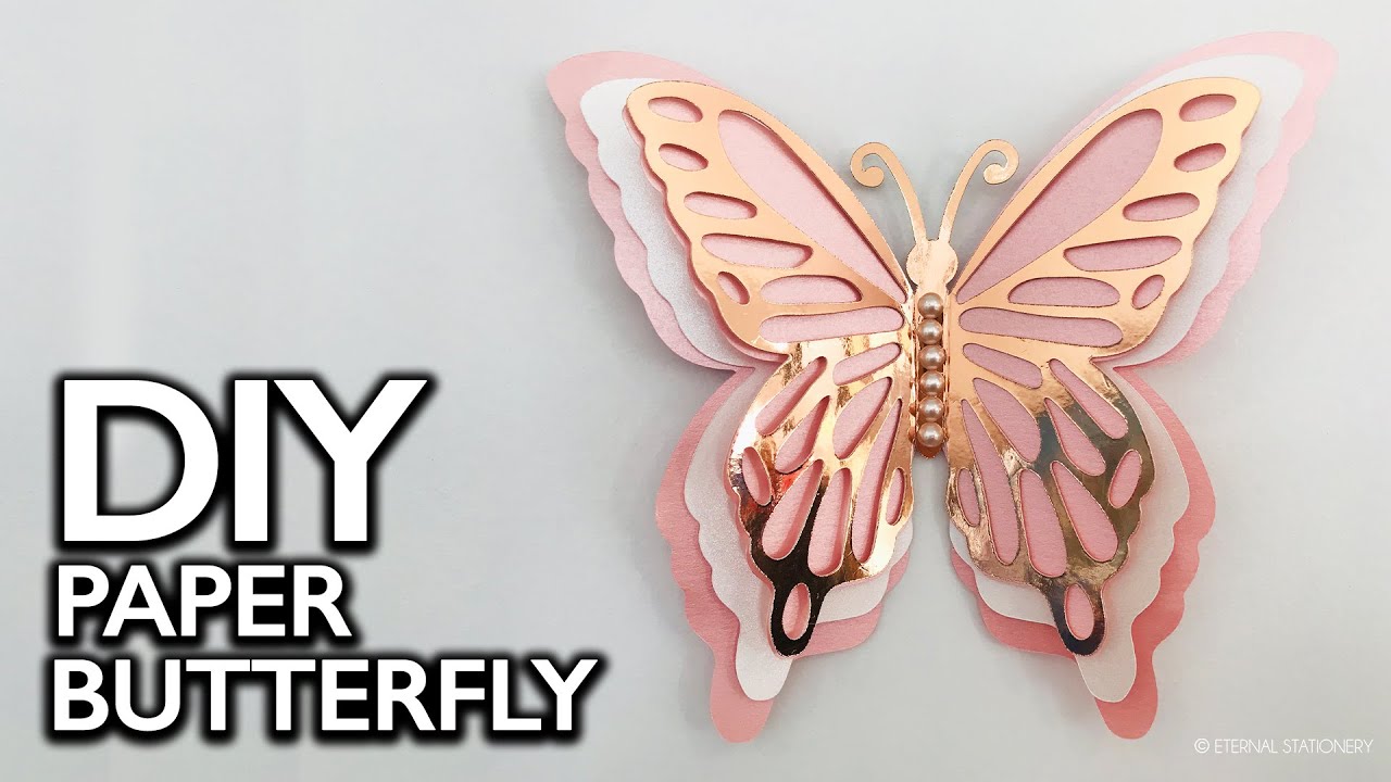 DIY Paper Butterfly Wall Art | How to make a Paper Butterfly | 3D PAPER