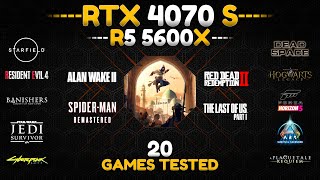 RTX 4070 Super + Ryzen 5 5600x : Test in 20 Games