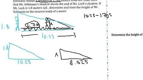 6.06 similar triangle word problems
