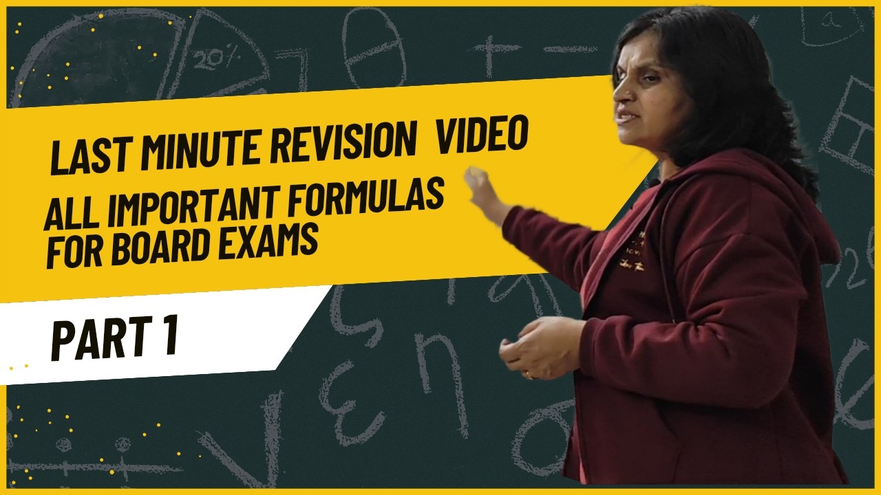 FINAL Last Minute Revision | All Important Formulas for Board Exams ...